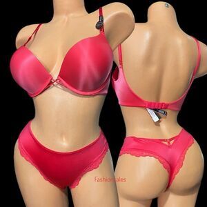 Victorias Secret Set Very Sexy Bombshell Add-2-Cups Push Up bra & Thong 36DD / M